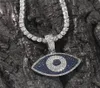 Iced Out Devil Eye Pendant Necklace Gold Silver Plated Mens Bling Hip Hop Jewelry Gift3319872