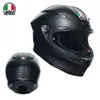 AA Casco de diseño Cara Completa Abierto Nuevo Agv Casco de Motocicleta KS Casco Completo Hombre y Mujer Ciclismo Motocicleta Cubierta Completa Casco para Correr Antivaho Ligero JIHB