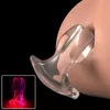 Outros itens de beleza de saúde Plugue anal oco vibrador para homens pênis inserindo brinquedo vibrador led buttplug luz vagina decração próstata massageador plug q240117