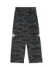 Jean Cargo noir rétro, pantalon de Camouflage à jambes larges, salopette pour hommes et femmes, Style Y2k avec grandes poches, 240116