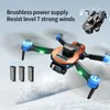 Drone sans balais avec double caméra et 3 batteries, 2,4 g de wifi FPV 360 ° Intelligent Évitement de localisation optique Localisation de flux pliable Rc Drone Quadcoptère Cadeaux