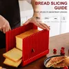 Rectangle Bread Slicer Cutter Mold Toast Loaf Cutting Pro Maker Slicing Guide Kitchen Tools Ship 240116