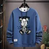 Jesienna bluza męska Cool Bear Print Długie rękaw Tshirt Fashion Clothing Khaki o Neck HARAJUKU EKSPLUSE DESIGN TOP 240116