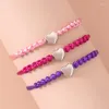 Charm Armband 3 PCS Mors dag Förälder-Child Matchande färglegering Hjärthand rep