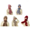 Bisiklet Kapakları Kadın Peluş Kaplamalı Akrilik Balaclavas Hood Scarf Hat Rüzgar Yalıtısı Entegre Kulak Koruyucusu Şık Kış Kapağı