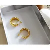 Stud Earrings Geo Twist Ball Statement Women Jewelry Punk Party Gown Brincos T Show Runway Rare Korean Japan Style INS
