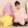 Carino farcito luna stella peluche cuscino ragazza regalo divano di casa morbido cuscino decorazione lettino bambini giocattolo per bambini cuscino di tiro 240117