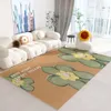 Tapis Art Tapis de porte d'intérieur Tapis carré Grand tapis de sol à fleurs esthétiques Couloir Filles Hogar Y Decoracion Chambres Décorations