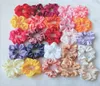 Women Silk Scrunchie Elastic Handmade Multicolor Hair Band Ponytail Holder Headband Accessories epacket 70 colors7091775