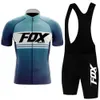 Fox teleyi ensemble de maillot de cyclisme à manches courtes pour hommes Anti-UV vélo ensemble de maillot de cyclisme vélo Pro équipe vêtements de cyclisme d'été