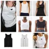 Designer Womens PD Tops Camisetas Verão Malhas Tees Crop Top Bordado Sexy Off Preto Casual Sem Mangas Backless Algodão-Mistura Anagrama Shorts Colete Sólido Croptop 2158