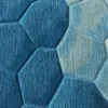 Carpets Ocean Blue Gradient Color Cobblestone Sculpture Rug