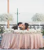 Toalha de mesa com lantejoulas em ouro rosado, mesas de pub cobertas e roupas de mesa com lantejoulas, design inteiro para festa de casamento, mesa de lantejoulas com glitter clo3728653