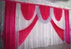 36m Wedding Party Stage Celebration Bakgrund Satin Curtain Drape Piller Tak Bakgrund Vart Dekoration Veil WT0163318129