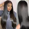 Perruque Lace Frontal Wig malaisienne Remy lisse, cheveux naturels, 13x6, 32 pouces, Transparent HD, 13x4, pour femmes