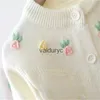 Pullover 1-5 سنوات من الأطفال Kids Kids Girls Cardigan Sweater Coats Fashion Print Girl Children's Ofterwear Clothing Spring Autumn Cloths 2023 H240508