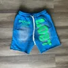 Shorts Männer Frauen Frühling Sommer Ins Net Rot Design Sinn Y2k Buchstaben Schaum Gestickte Shorts Lose Beiläufige Fünf Teil Hosen 240116