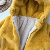 Jacken Kinder Super süßer Mantel 0-5 Jahre alt Winter Jungen und Mädchen mit Kapuze Pelz Top Baby Mode Jacke geborene Kleidung