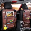 Car Organizer Car Back Seat Organizer Mti-Function Beverage Storage Bag Stowing Tidying Tablet Phone Holder Container Interior Accesso Dhaod