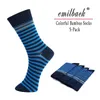 Emilback 5 PRSLot coloré hommes heureux drôle décontracté longues chaussettes en bambou de haute qualité très doux antibactérien grande taille respirant T 240117