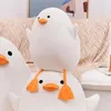 Soft Duck Plush Pillow Skin Friendly Kids Relaxing Plushies Hugging Animal Throw Cushion Christmas Gifts For Dormitory Bedroom 240117