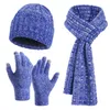 Ball Caps Womens Mens Winter Warm Hats Long Neck Scarf Touchscreen Gloves Set Hat Women Earmuff