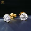 Valentine Luksusowa cena D. VVS 1CT 2CT Round Moissanite S925 Silver 10K 14K 18K Real Gold Diamond Coldings