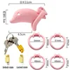 SHET Plastic Male Chastity Devices Cock Cage For Men Breathable Penis Ring With 4size Lock Dolphin Shape Sex Products 240117