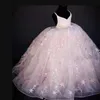 2017 Festzug-Kleider für Mädchen, niedliche Sterne, Ballkleid, kleine Prinzessin, Kinder-Hochzeitskleid255J