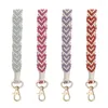 Chaveiros Macrame Lanyard Chaveiro Pulseira para Mulheres Boho Wristlet Carteira Handmade Keyring