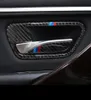 Carbon Fiber Car Sticker Interior Door Handle Cover Trim Door Bowl Stickers Decals Strips For BMW 3 4 Series 3GT F30 F31 F32 F34 S4165327