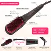 Negative ion Hair Straightener Brush Anti-Scald Portable Hair Styling Tools appliances Comb for Natural Thick Hair Women 240117