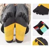 5 Pairs Ankle Sport Toe Socks Cotton Bright Color SweatAbsorbing AntiBacterial Run Fitness Travel Finger 4 Seasons 240117