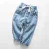 Jeans lawadka sommar tunna barn pojkar flickor jeans byxor bomull barn pojke tjej byxor avslappnad denim hög kvalitet ålder för 2-10 år H240508