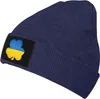 Basker ukrainska flagga klöver stickad mössa vinter hattar för män och kvinnor stickade manschetterskallar