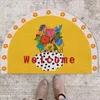 Carpets Welcome Semicircular Door Mat Carpet PVC Non-slip Mat Living Room Mat Custom Mat Carpet Can Cut Porch Corridor Entrance Door Matvaiduryd