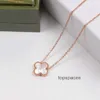 Projektant biżuterii Cleef Van Four Leaf Clover Bransoletka Van Clover Bransoletka Brange Womens Luksus Designer Naszyjnik Fashion Fourleaf Clover Clover Clef Wisant 14K Go