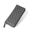 Men's Plaid Long Wallet Fashion Casual Money Clip Personlig lång kopplingskort Bag Card Holder Bag 020124a