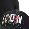 Cztery sezon wszechstronny kapelusz baseballowy męski i damski All Cotton Tongue Cap White Hat Fashion Mash Graffiti Caps8276678