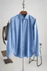 Дизайнерские мужские поло летние и весенние рубашки Kiton с длинными рукавами из хлопка и шелка-поло Деловая рубашка