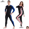 Tute intere Sbart Upf 50Add Lycra Rash Guard Uomo Donna Nero Fl Body Costume intero Manica lunga Muta da sub Tuta da surf Sun P Dhgwk