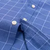 Camicie da uomo casual in puro cotone Oxford a maniche lunghe in tinta unita Regular Fit Camicie eleganti da uomo con bottoni moda 240117