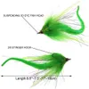 Iscas iscas 1boxis10pcs 6 cores dragontail fly para baixo ou muskie iscas de pesca grande jogo de água salgada baitfish streamer 2/0 gancho 20110 dhvmz