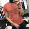 Men's T-Shirts Fashion Style Short-sleeve Male Top Clothes Men's T-shirt Quality Mercerized Cotton V-shaped Pattern Rhinestone 2023 New Street T240117