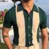 Männer Sommer Kurzarm Polo Shirts Gestrickte Business Formale Büro Männer der Sommer Luxus Stil Kleidung Schlank Baumwolle Shirts männlichen 240117