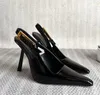 Sandals High-heeled Saint T S Designers Shoe Paris Dress Classics Women 9cm 7cm Heels Black Golden Gold Wedding Bottoms