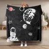 Tapisseries Planet Cartoon Flannel Filt Astronaut Digital Printed Tuppla för barn ADT Air Conditioning Soffa Er Drop Delivery OT62W