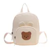 Bolsas coreano lona crianças mochila kawaii crianças bolsas para menina jardim de infância menino mochila dos desenhos animados urso coelho saco da criança 2023