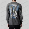 Men's T-Shirts SAINT MICHAEL Maria Long Sleeve T-shirt MEN Women Distress Washed Vintage Oversize Tops 1 1 High-quality T240117