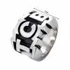 Mens Heavy TCB Ring 14K Wit Goud Biker Ring Cool Zorg voor Business Ring Mode Mannelijke Punk Sieraden Party Beste Cadeau